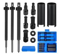 Coptiner 12PCS Motorcycle Inner Bearing Puller Kit, 5 Collets 9-23mm, Blind Hole Bearing Removal Tool Set with Slide Hammer for Wheel, Sprocket Hub, Gear & Needle Bearings