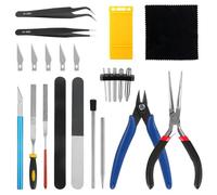 Coptiner 23PCS Gundam Model Tools Kit, Craft Set Model, Hobby Basic Tools for Gundam Model Building, Repairing and Fixing, Arts and crafts with a Plastic Box
