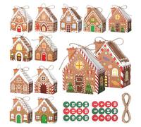 Coptiner 24 Pcs Advent Calendar 2025,Reusable Christmas Countdown Calendars Numbered Empty Houses Boxes,Make Your Own Advent Calendar for DIY Xmas Decorations Kids & Adults