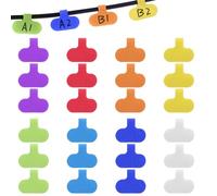 Coptiner 24 PCS Cable Cord Labels Write On Cord Labels Wire Multi-Purpose Cable Management Straps Durable Cable Tags Stickers Multicolored Network Cable Markers for Cord Management and Identification