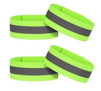 Coptiner 4 x Reflective Bracelets, Reflective Bracelets, Running Safety Equipment, Reflective Bracelets, High Visibility Ankle Bands for Running, Bike, Dog