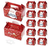Coptiner 50 Cupcake Boxes-2 Holes, Paper Kraft Cake Boxes Small Bakery Pastry Boxes for Cake Cream Cream Cookies Desserts Christmas Day