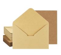 Coptiner 50 Pack A6 Envelopes with 50 Blank Cards,6x4 inch Brown Kraft Card for Wedding Invitation Greeting Cards, Gift Tags, Thank You Notes Birthday,Baby Shower,Anniversary
