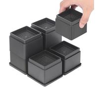 Coptiner 8 PCS Adjustable Furniture Risers, (2 inch) Stackable Bed Riser, Heavy Duty Furniture Risers for Couch Desk Sofa Table Bookshelf, Bed lifts Blocks Support Up to 5000 Lbs