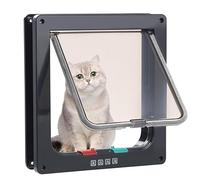 Coptiner Cat Door Lockable, Large Cat Flaps, Pet Safety Interior Door, 4 Way Locking Large Cat Flap Door for Wall Interior Exterior Door, Pet Door for Cats and Small Dogs