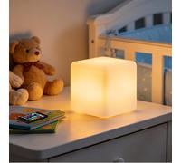 COPU 6- inch LED Cube Light, 16 Colors Changing Tesseract Cube Light w/Remote, Cordless LED Cosmic Lamp for Kids, Rechargeable Square Glowing Mood Lamp for Nursery Bedroom Party Bar Decor