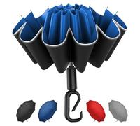 Copulan Windproof Compact Travel Umbrella,Large Strong but Light Portable and Automatic Folding Rain Umbrella, small inverted for travel size