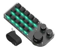 Copy And Paste Keyboard | 15-Key Programmable One-Handed Keypad | Macro Multifunctional Keypad, Cut Copy Paste Keyboard for Video Editing, Computer, Laptop