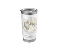 Copy Moon Joy Celestial Aesthetic Full Moon Botanical 2 Stainless Steel Insulated Tumbler