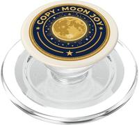 Copy Moon Joy Retro Vintage Yellow Full Moon Lunar Space 1 PopSockets PopGrip for MagSafe