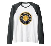 Copy Moon Joy Retro Vintage Yellow Full Moon Lunar Space 1 Raglan Baseball Tee