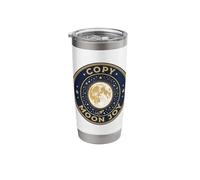 Copy Moon Joy Retro Vintage Yellow Full Moon Lunar Space 2 Stainless Steel Insulated Tumbler