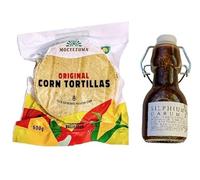 Copy of Tortilla Real Mexican Tortillas with Nixtamal, Vegan, Non-GMO 500G & Tabasco Chipotle 60 ml