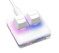 Copy Paste Keyboard 2-Key Custom Gaming Keyboard PC Gaming Keyboards Mini Mechanical Keypad for Music and Games White