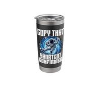 Copy that Shortcut Confirmed Cosmic Nerd Funny Astronaut Stainless Steel Insulated Tumbler