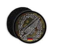 Copytec German Army Camouflage Eagle Badge, 1 Round Fabric Applique Patch, 75mm, Sew-On Uniform