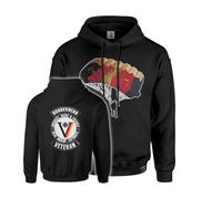 Copytec Hoodie German Army Paratrooper Veteran Parachute with Germany Army #46661, black, M