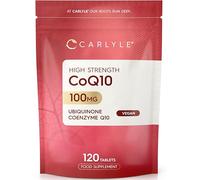 CoQ10 100mg | 120 Vegan Tablets | High Strength Ubiquinone Coenzyme Q10 Supplement | by Carlyle