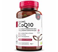 Nutravita CoQ10 200mg - 120 Vegan Capsules of High Strength Co Enzyme Q10 (4 Months Supply) - 100% Pure and Naturally Fermented Ubiquinone Coenzyme - No Synthetic Additives - Made in The UK