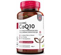 Nutravita CoQ10 200mg - 120 Vegan Capsules of High Strength Co Enzyme Q10 (4 Months Supply) - 100% Pure and Naturally Fermented Ubiquinone Coenzyme - No Synthetic Additives - Made in The UK