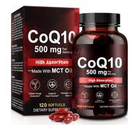 CoQ10 500mg Supplement Softgels with MCT Oil Ubiquinone - 120 Capsules