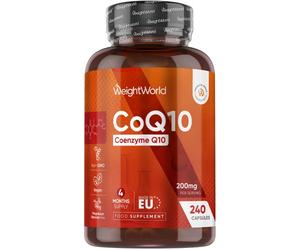 CoQ10 Pure - 200mg 120 Capsules of Coenzyme Q10 - 4 Months Supply