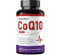 CoQ10 Softgels 200mg 240 Count - Coenzyme Q10 Ubiquinone with Black Pepper & MCT, Antioxidant Support for Heart, Cardiovascular & Mitochondrial Health