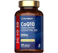 CoQ10 Supplement 200mg | 120 Vegan Tablets | High Strength Naturally Fermented Ubiquinone Coenzyme Q10 | by Horbaach