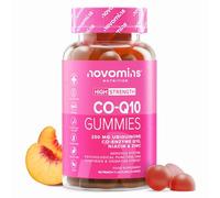 CoQ10 Supplement 250mg | 60 Gummies | CoQ10 with EPA, DHA | Novomins | Coenzyme Q10, Vitamin B3 & Zinc | High Absorption | Gluten-Free, Cruelty-Free CoQ10 Gummies