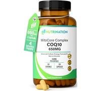 CoQ10 Supplement 650mg Complex-500mg CoQ10 Ubiquinone Coenzyme Q10 with Zinc, Folate & Selenium-120 Capsules for Men & Women, Fertility & Cellular Energy Support-Lab Tested