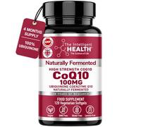 CoQ10 Supplement, Fermented Coenzyme Q10 Ubiquinone, 100mg, 90 Softgels | Straightforward Formula, Vegan Softgel, Easy to Swallow, No Aftertaste, Convenient to Use