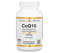 CoQ10, Ubiquinone USP with Bioperine® Black Pepper Extract, Enhanced Bioavailability, 100 mg, 150 Veggie Capsules, California Gold Nutrition