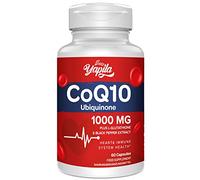 CoQ10 with L-Glutathione 1000mg Capsules - 100% Fermented Coq10 Supplement, High Absorption, Super Strength Coenzyme Q10, Antioxidant Supplements, Soy-Free, Glute-Free, Non-GMO, Vegan