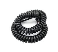 COQALINEX Spring Telescopic Spiral Cable,Coiled Cable,Black Multi 2/3/4/6/8 Core Wire,Can Extend The Tensile Wires, Spring Spiral Cable Pins 0.2mm-1.5mm Power Cord(8 Core,24 AWG 0.2mm)