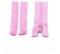 COQALINEX Zipper,Zipper,Two Way Zipper,Double Silders Zipper,Resin Open-End Auto Lock Plastic Zippers for Sewing Clothing(Pink,70CM)