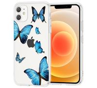 Coqinen Mobile Phone Case iPhone 12 / iPhone 12 Pro Case, Soft TPU Transparent Case with Butterflies Aesthetic Pattern, Never Yellowing, Shockproof, Scratch-Resistant, Thin Protective Case