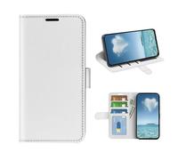 COQUE Case for Honor Magic8 Shell, R64 Leather Grain Single Fold Flip Cover with Card Slot Leather Case for Honor Magic8-White