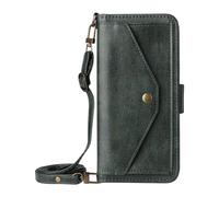 COQUE Case for Motorola Edge 60 Pro Phone Cover Dual Card Slot PU Cow Texture Compatible With Motorola Edge 60 Pro Flip Wallet Protective Cover-Green