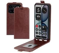 COQUE Case for Nothing Phone (4a) Pro, R68 leather Grained Single, Holster Wallet with Card Slot, For Nothing Phone (4a) Pro-Brown