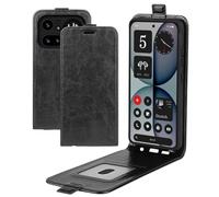 COQUE Case for Nothing Phone (4a) Pro, R68 leather Grained Single, Holster Wallet with Card Slot, For Nothing Phone (4a) Pro-Black