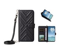 COQUE Case for OnePlus 15T 5G Phone Cover Ripple Pattern Multi-Card Slot Flip Wallet OnePlus 15T 5G-Black