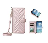 COQUE Case for OnePlus 15T 5G Phone Cover Ripple Pattern Multi-Card Slot Flip Wallet OnePlus 15T 5G-Pink