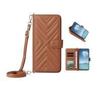 COQUE Case for OnePlus 15T 5G Phone Cover Ripple Pattern Multi-Card Slot Flip Wallet OnePlus 15T 5G-Brown