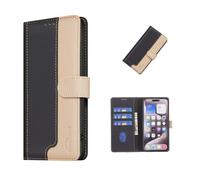 COQUE Case for Oppo Reno15 F Phone Case With RFID Blocking Protection, Dual-Tone Lychee Pattern, And Wallet With 3 Card Slots-Black