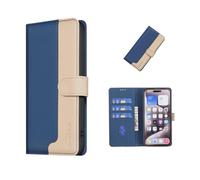 COQUE Case for Oppo Reno15 Phone Case With RFID Blocking Protection, Dual-Tone Lychee Pattern, And Wallet With 3 Card Slots-Blue