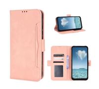 COQUE Case for Sony Xperia 10 VII Phone, Magnetic Multi-Slot Side Wallet for Business Cards, Sony Xperia 10 VII Protective Cover-Pink