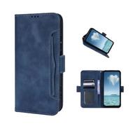 COQUE Case for Sony Xperia 10 VII Phone, Magnetic Multi-Slot Side Wallet for Business Cards, Sony Xperia 10 VII Protective Cover-Blue