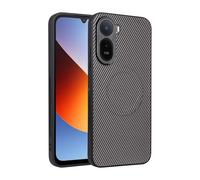 COQUE Case for Xiaomi Poco C81 Pro 4G Carbon Fiber TPU Shockproof And Drop-Proof Xiaomi Poco C81 Pro 4G, With Built-In Invisible Magnetic Coil(Grey)