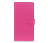 COQUE Case for Xiaomi Poco C85 4G Cover,Cow Leather Classic Lychee Pattern Phone Case with Card Slots Shockproof Flip Folio Protective for Xiaomi Poco C85 4G-Pink