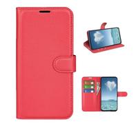 COQUE Case for Xiaomi Poco C85 4G Shell,Lychee Pattern Flip Cover with Card Slot Leather Case for Xiaomi Poco C85 4G-Red